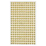 Стразы самоклеящиеся "Круглые", цвет золото, 6 мм, 247 шт., на подложке, ОСТРОВ СОКРОВИЩ, 661570