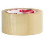 Клейкая лента упаковочная 50 мм х 66 м, прозрачная, УСИЛЕННАЯ, МОРОЗОСТОЙКАЯ, толщина 50 микрон, BRAUBERG, 440112