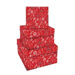 Набор квадратных коробок 3в1, MESHU "С Новым годом", (19,5*19,5*11-15,5*15,5*9см)