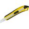 Нож канцелярский 18мм Berlingo "Razzor 300", auto-lock, металл. направл., мягкие вставки, желтый, европодвес
