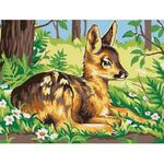 Картина по номерам 15х20 см, ЮНЛАНДИЯ "Оленёнок", на холсте, акрил, кисти, 662504