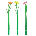 Ручка фигурная шариковая ЮНЛАНДИЯ "Цветочек", мягкий силиконовый корпус, ассорти, СИНЯЯ, пишущий узел 0,7 мм, 143779