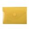 Папка-конверт с кнопкой МАЛОГО ФОРМАТА (74х105 мм), А7 (для дисконтных, банковских карт, визиток) прозр, желтая, 0,18 мм, BRAUBERG, 227324