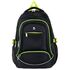 Рюкзак BRAUBERG HIGH SCHOOL универсальный, 3 отделения, "Акцент", черный/салатовый, 46х31х18 см, 270761