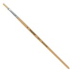 Кисть ПИФАГОР, ЩЕТИНА, плоская, № 4, деревянная лакированная ручка, 200871