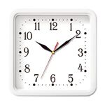 Часы настенные TROYKATIME (TROYKA) 81810835, квадрат, белые, белая рамка, 26х26х3,5 см