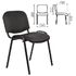 Стул для персонала и посетителей "ИЗО", черный каркас, кожзаменитель черный, Z-11