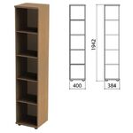 Шкаф (стеллаж) "Эко/Этюд", 386х370х1996 мм, 4 полки, орех, 908851-190