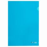 Папка-уголок плотная BRAUBERG SUPER, 0,18 мм, синяя, 270479