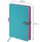 Ежедневник датированный 2024 А5 138x213 мм BRAUBERG "Inspiration", под кожу, цветной срез, бирюзовый, 114987