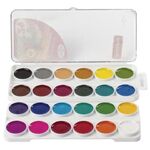 Краски акварельные ГАММА "Мультики NEW", 24 цвета, медовая, пластиковый корпус, европодвес, 211046_24