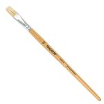 Кисть ПИФАГОР, ЩЕТИНА, плоская, № 10, деревянная лакированная ручка, пакет с подвесом, 200874