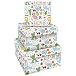 Набор квадратных коробок 3в1, MESHU "Wow", (19,5*19,5*11-15,5*15,5*9см)