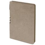 Блокнот А5 (140х200 мм), BRAUBERG "NEBRASKA", под кожу, 80 л., линия, бежевый, 113413