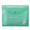 Папка-конверт с кнопкой МАЛОГО ФОРМАТА (240х190 мм), А5, прозрачная, зеленая, 0,18 мм, BRAUBERG, 224025