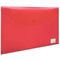 Папка-конверт с кнопкой BRAUBERG, А4, до 100 листов, прозрачная, красная, 0,15 мм, 221636