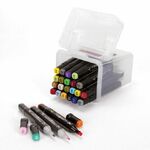 Маркеры для скетчинга двусторонние BRAUBERG ART DEBUT "BLACK", НАБОР 24 шт., базовые цвета, 152127