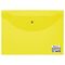 Папка-конверт с кнопкой МАЛОГО ФОРМАТА (240х190 мм), А5, прозрачная, желтая, 0,18 мм, BRAUBERG, 224028
