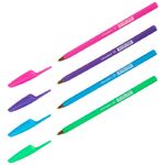 Ручка шариковая OfficeSpace "LC-Solid" синяя, 0,7мм, корпус ассорти, штрих-код