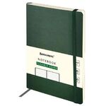 Блокнот А5 (130х210 мм), BRAUBERG ULTRA, под кожу, 80 г/м2, 96 л., линия, темно-зеленый, 113019