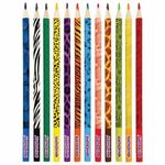 Карандаши цветные мягкие ЮНЛАНДИЯ "САФАРИ", 12 цветов, корпус с печатью, трехгранные, с раскраской, 181580