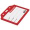 Бейдж горизонтальный жесткокаркасный (55х85 мм), без держателя, КРАСНЫЙ, BRAUBERG, 235741