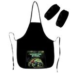 Фартук с нарукавниками для уроков труда ПИФАГОР, 1 карман, 44x55 см, "Monster steel", 270925