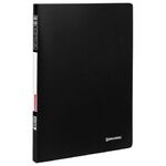 Папка 20 вкладышей BRAUBERG "Office", черная, 0,5 мм, 271324