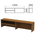 Надстройка для стола письменного "Монолит", 1400х260х340 мм, 1 полка, цвет орех гварнери, НМ38.3