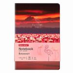 Блокнот МАЛЫЙ ФОРМАТ (100х150 мм) А6, BRAUBERG VISTA "Flamingo", под кожу, гибкий, тиснение фольга, 80 л., 112099