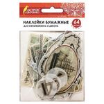 Наклейки для скрапбукинга ПУТЕШЕСТВИЕ из washi-бумаги, 64 штуки, 32 дизайна, ОСТРОВ СОКРОВИЩ, 662265