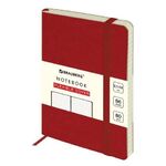 Блокнот МАЛЫЙ ФОРМАТ (91х140 мм) А6, BRAUBERG ULTRA, под кожу, 80 г/м2, 96 л., линия, красный, 113028