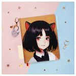 Дневник 1-11 кл. 48л. (твердый) MESHU "Neko", иск. кожа, УФ-печать с глиттером, брелок, тисн. фольгой, тон. блок , тон. блок, ляссе