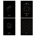 Тетрадь 40л., А5, клетка MESHU "Black cat", матовая ламинация, тиснение фольгой, ЕВРО