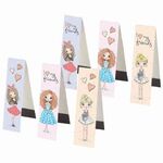 Закладки для книг с магнитом FASHION GIRLS, набор 6 шт., блестки, 25x196 мм, ЮНЛАНДИЯ, 113443