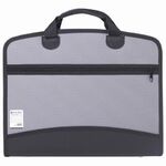Папка-портфель пластиковая BRAUBERG А4+ (375х305х60 мм), 4 отделения, 2 кармана, серая, 228685