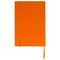 Блокнот А5 (148x218 мм), BRAUBERG "Metropolis", балакрон, 80 л., резинка, клетка, оранжевый, 111584
