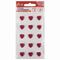 Стразы самоклеящиеся "СЕРДЦА", 12 мм, 15 штук, малиновые, на подложке, ОСТРОВ СОКРОВИЩ, 662234