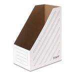 Лоток вертикальный для бумаг (260х320 мм), увеличенная ширина 150 мм, до 1400 листов, микрогофрокартон, STAFF, БЕЛЫЙ, 128884