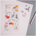 Наклейки объемные MESHU "Meow&Woof", 10*24см, 23 наклейки, инд. уп., европодвес