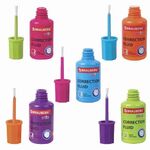 Корректирующая жидкость BRAUBERG MIX, быстросохнущая, 20 мл, с кисточкой, ассорти, 229074