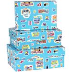 Набор прямоугольных коробок 3в1, MESHU "90`s Party ", (19*12*7,5-15*10*5см)