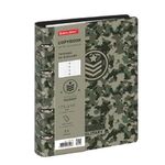 Тетрадь на кольцах А5 (180х220 мм), 80 листов, под кожу, клетка, BRAUBERG VISTA, Military, 112134