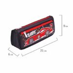 Пенал ЮНЛАНДИЯ для мальчиков, 2 отделения, мягкий, "Машина", черный, 21х6х9 см, 228982