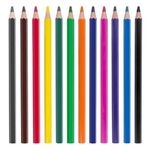 Карандаши цветные ПИФАГОР "ЗЕБРА", 12 цветов, утолщенные, пластиковые, 181698.