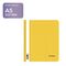 Папка-скоросшиватель пластик. Berlingo, А5, 180мкм, желтая с прозр. верхом, индив. ШК