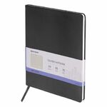 Тетрадь БОЛЬШОЙ ФОРМАТ (200x252 мм) В5, BRAUBERG "Metropolis Extra", под кожу, клетка, 80 л., черный, 111050