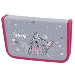 Пенал ЮНЛАНДИЯ, 1 отделение, металлизированный картон, конгрев, 19х11 см, "Meow", 271103