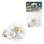 Брелок-подвеска светоотражающий "Кот", 50 мм