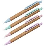 Ручка шариковая автоматическая Berlingo "Green Series" 0,7мм, синяя, корпус с пробковым покрытием